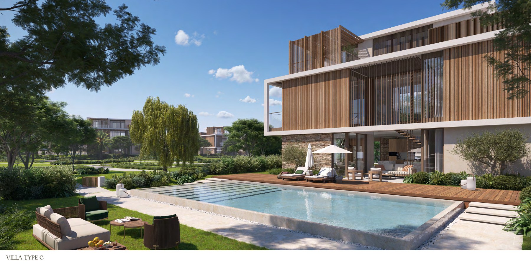 Villa Type C - Pool perspective